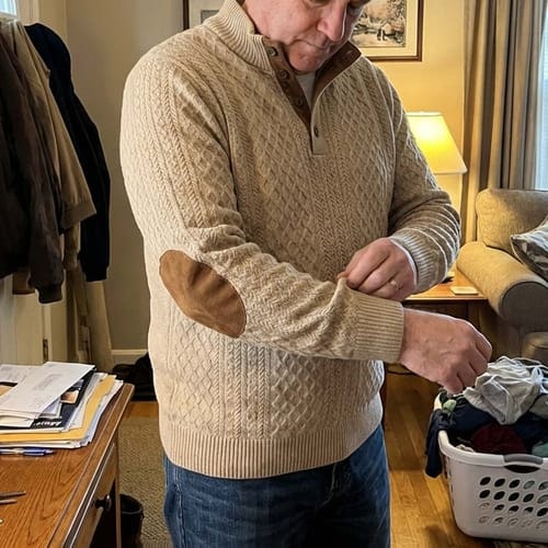 Customer photo review of Crown - Classic High Collar Knit Pullover