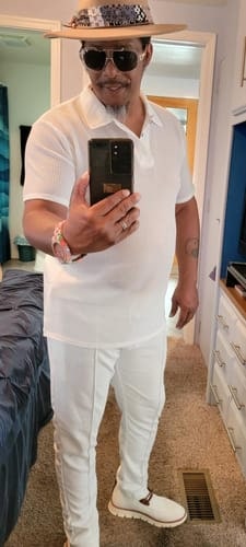 Customer photo review of Capri - Men's Ultra Comfortable Polo Shirt