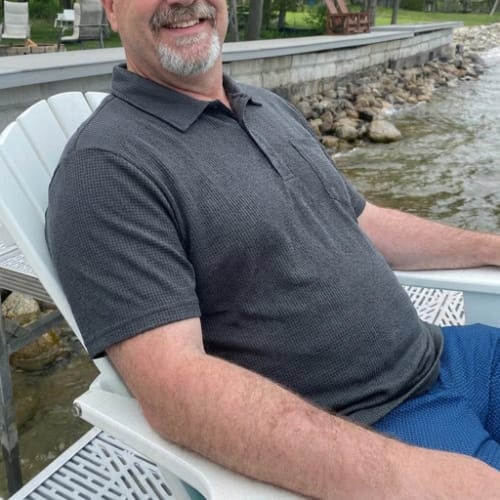 Customer photo review of Capri - Men's Ultra Comfortable Pocket Polo Shirt