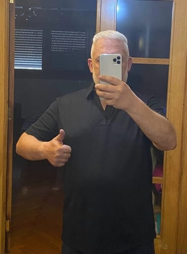 Customer photo review of Capri - Men's Ultra Comfortable Polo Shirt