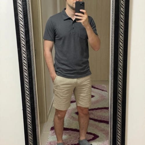 Customer photo review of Capri - Men's Ultra Comfortable Pocket Polo Shirt