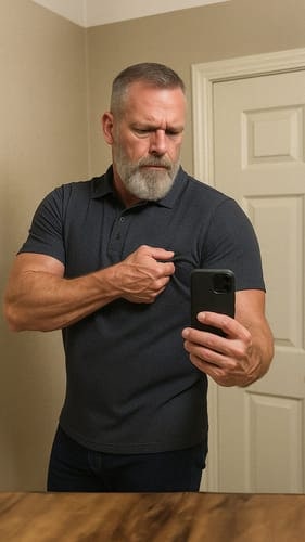 Customer photo review of Capri - Men's Ultra Comfortable Polo Shirt